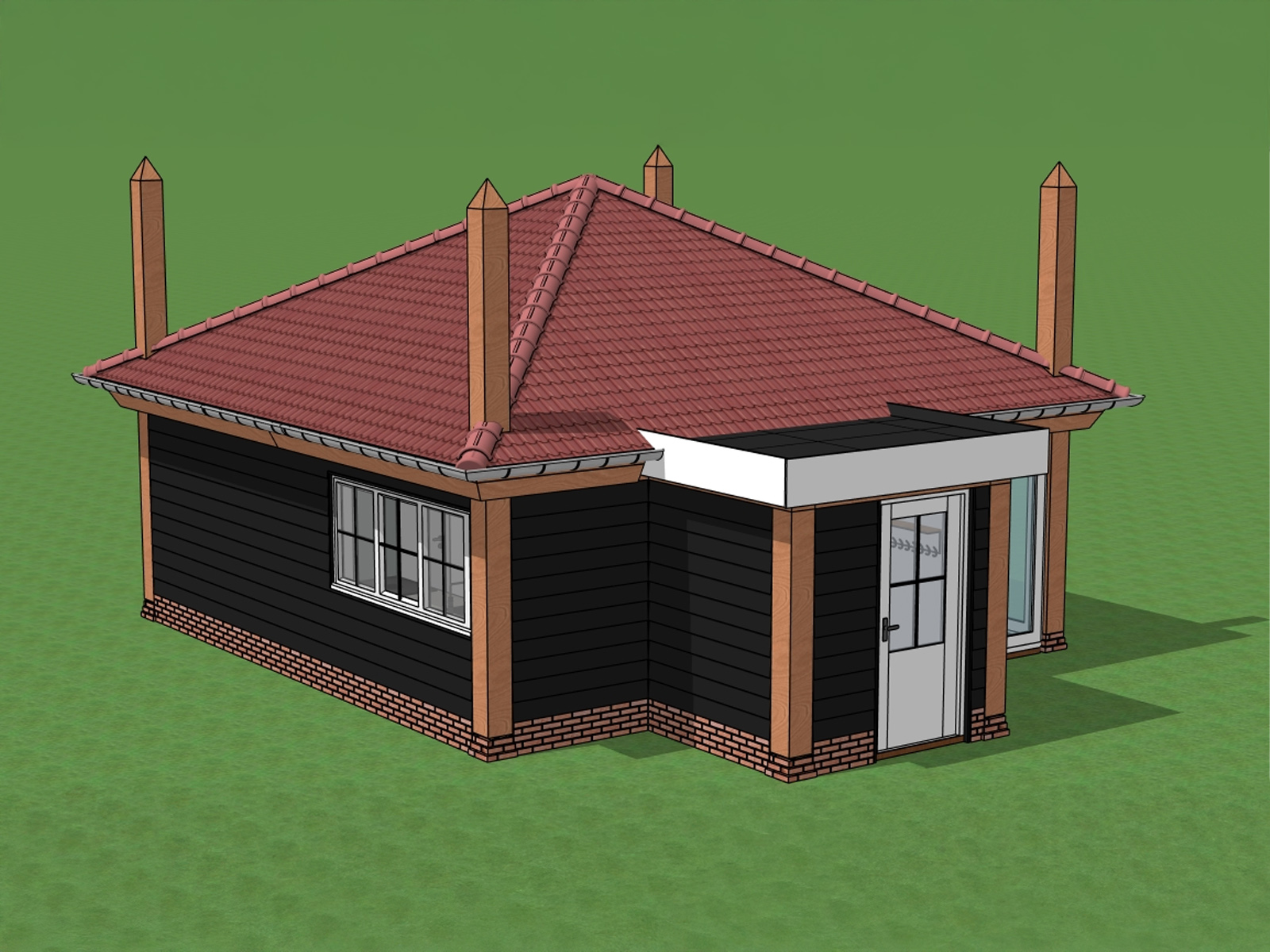 Tekening hooiberkwoning door SB Houtwerk