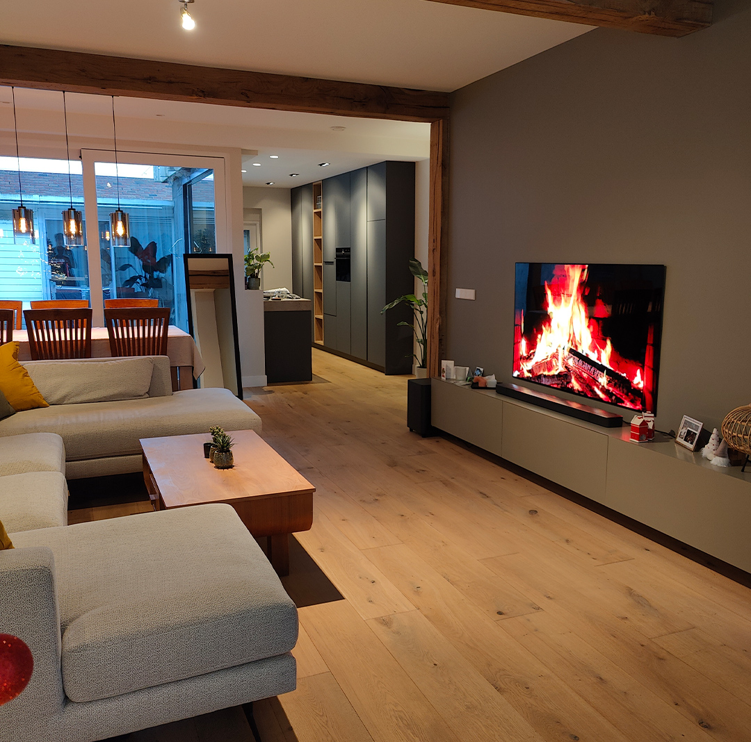 Warme woonkamer door SB Houtwerk