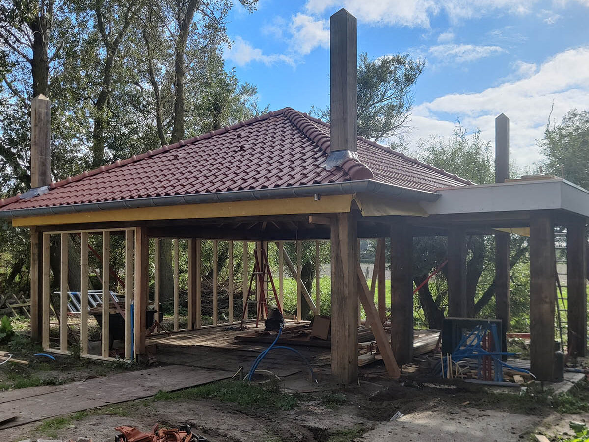Skelet hooibergwoning door SB Houtwerk